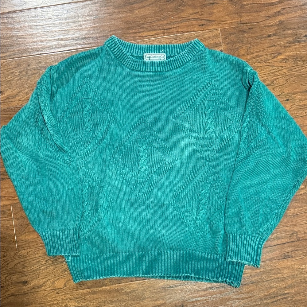 GAP Teal Cable Knit Sweater